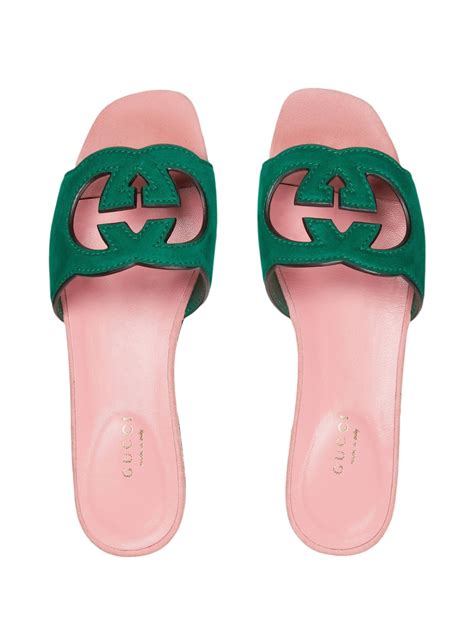 gucci interlocking g cutout sandals.